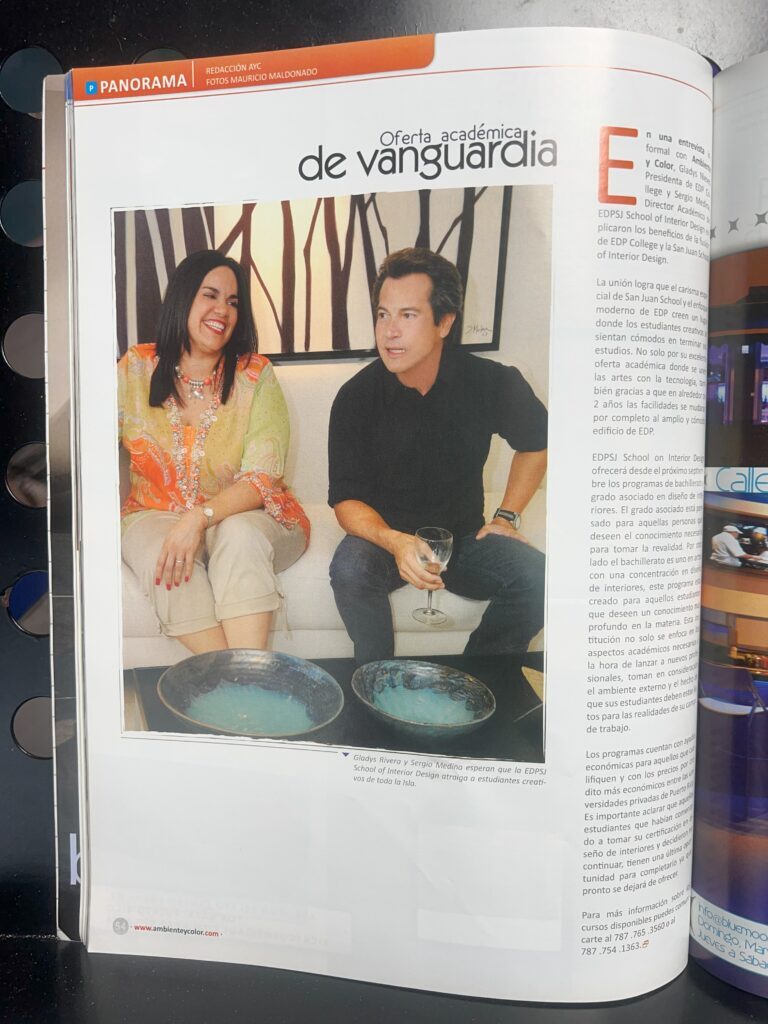 Gladys Nieves y Sergio Medina durante la entrevista publicada en Ambiente y Color en 2011, donde compartieron la visión detrás de la histórica fusión.