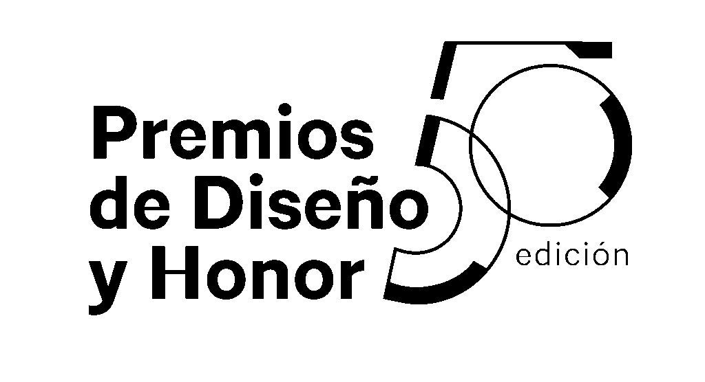Logo conmemorativo del 50 aniversario de los Premios de Diseño y Honor del AIA Puerto Rico, a celebrarse en agosto de 2025.