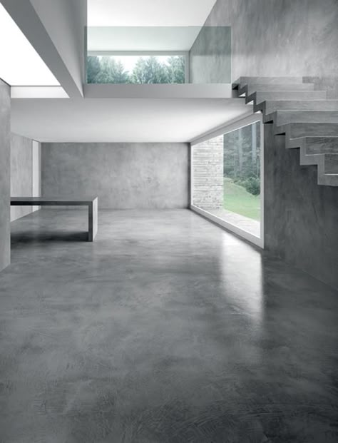 Ejemplo de concreto pulido en espacio contemporáneo.