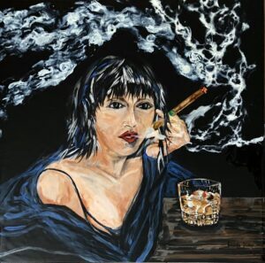“Silent Passion”, Lourdes Rivera, LULU, 2022Esta Obra presenta una especie de “acertijo” para muchos espectadores porque puede reflejar dos emociones opuestas y, como tal, invita a observarla e inventar todo una serie de realidades por las que el personaje puede atravesar. 