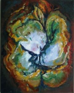 “TRIFID Nebula”, Lourdes Rivera, LULU, (2011). En apariencia, tal vez es una flor de colores inusuales. Esta es una Nébula, la Trifid. Para los astrónomos y amantes del espacio, es reconocible.